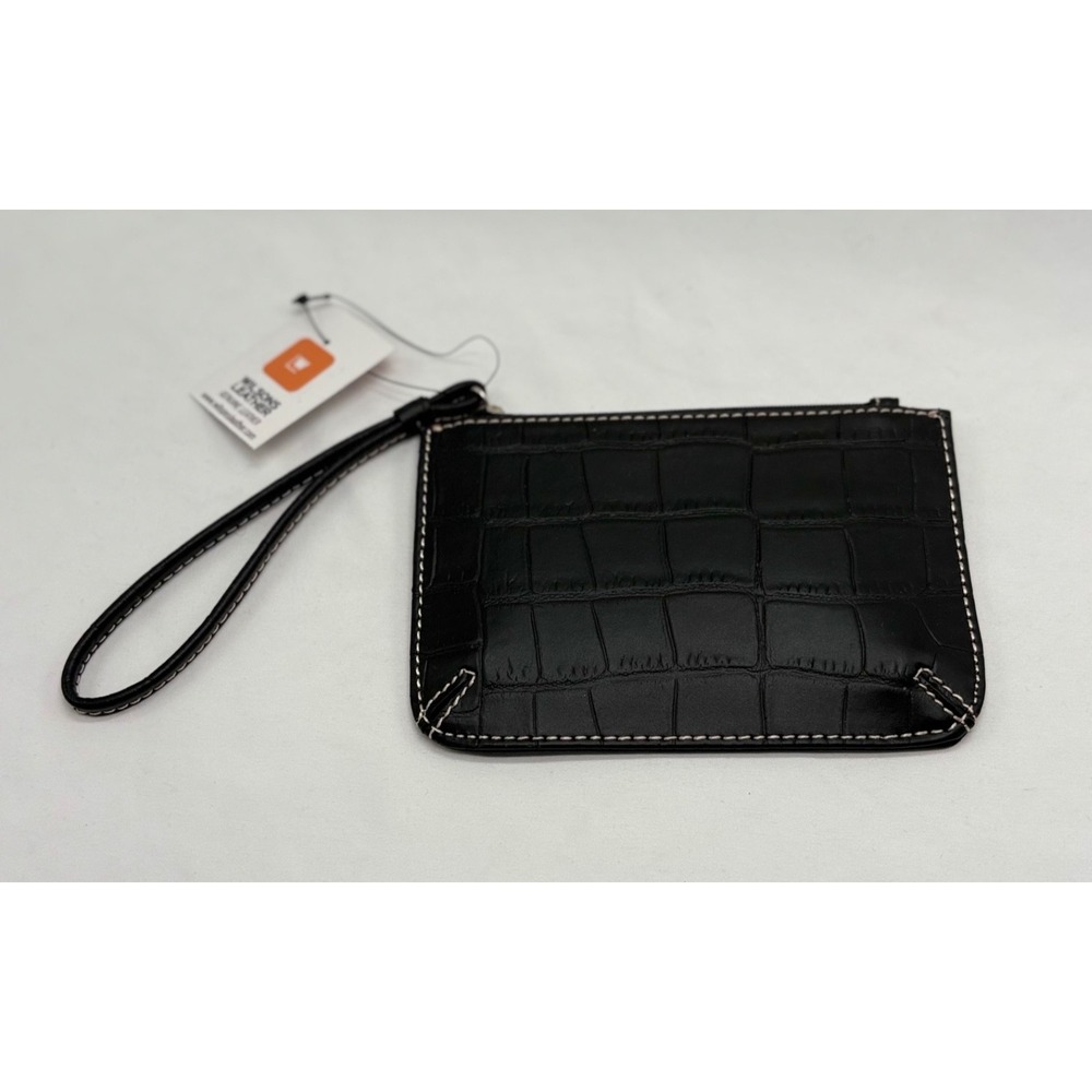 Wilsons Leather‎ Black Cashwrap Wristlet With Strap New with Tags